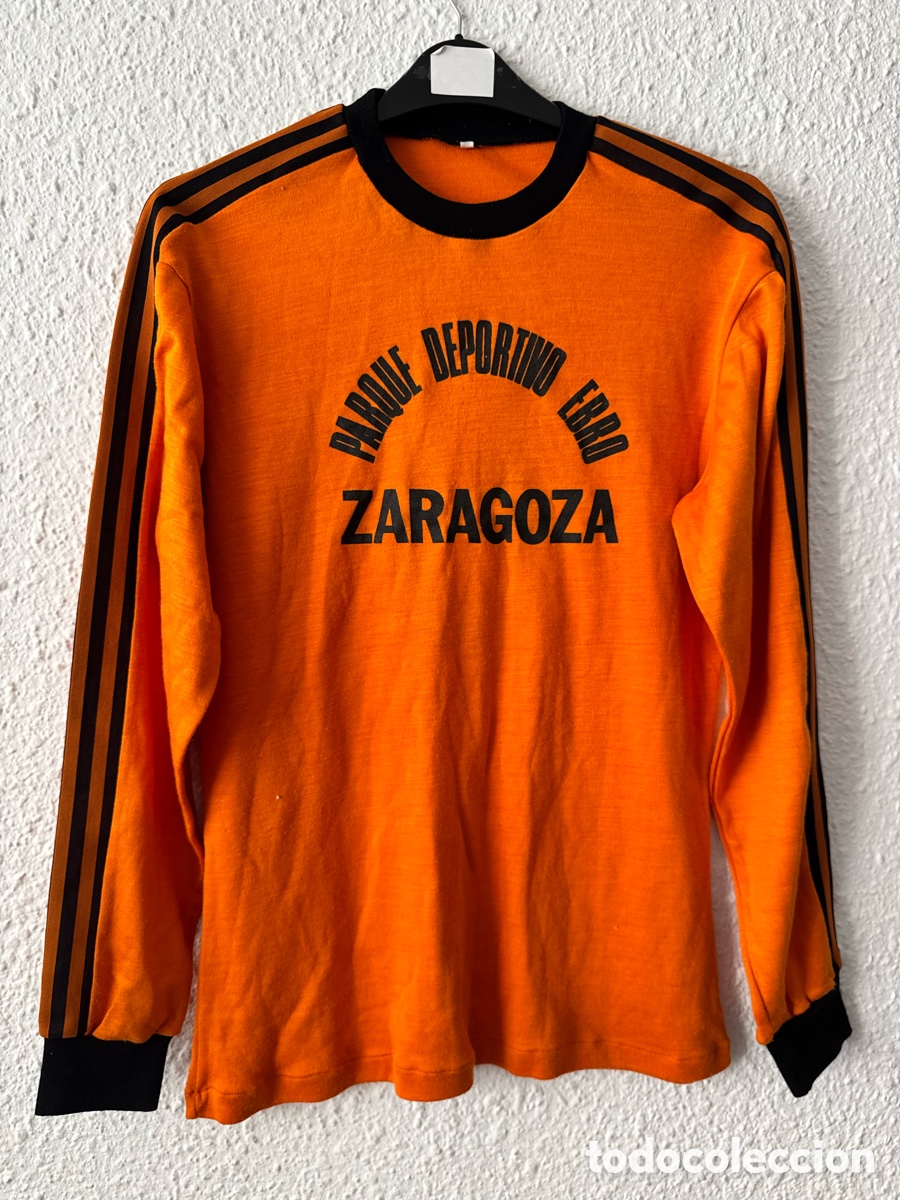 Collezionismo sportivo: Antigua Camiseta vintage manga larga deportiva N&deg;8 ZARAGOZA Parque deportivo de Ebro TALLA -6-