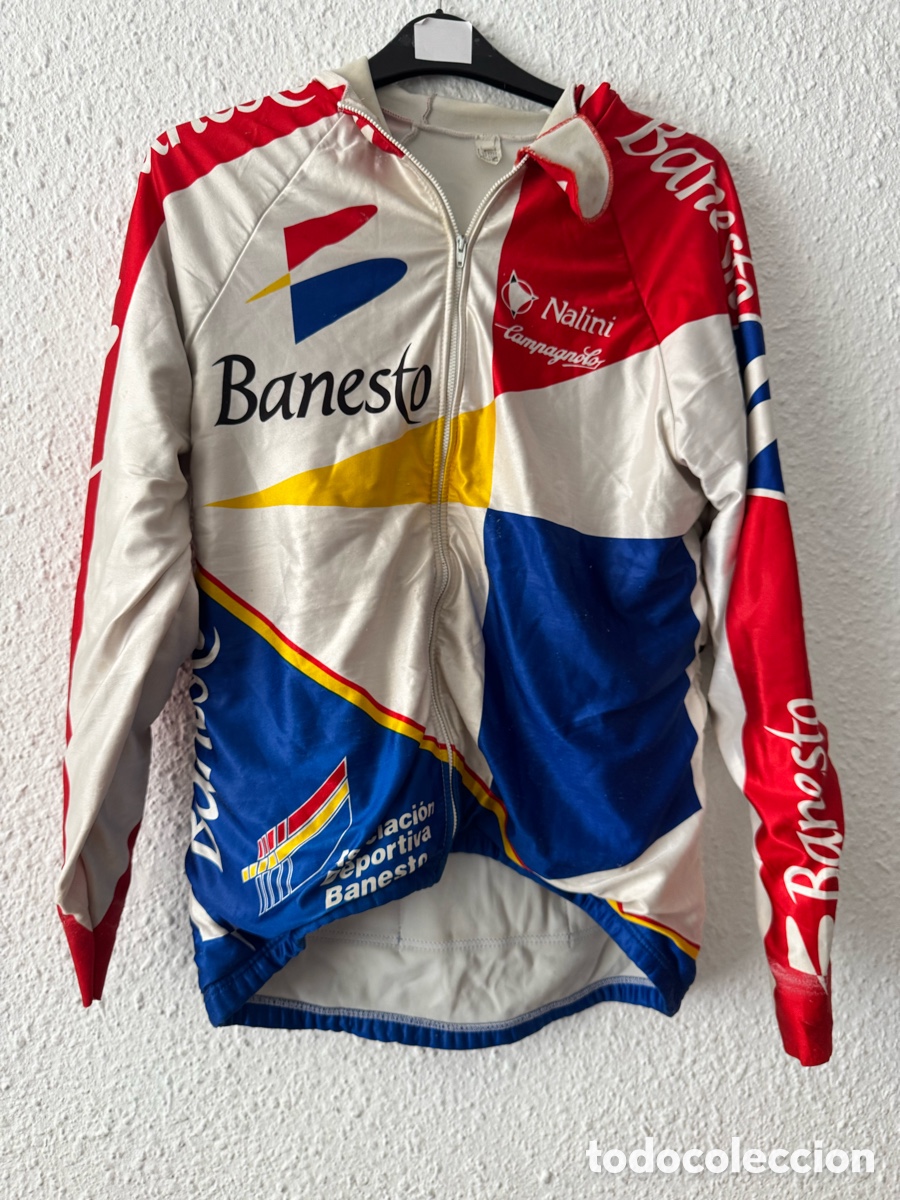 Collezionismo sportivo: Antiguo maillot de ciclismo vintage deportivo Banesto TALLA -3- marca italiana Nalini