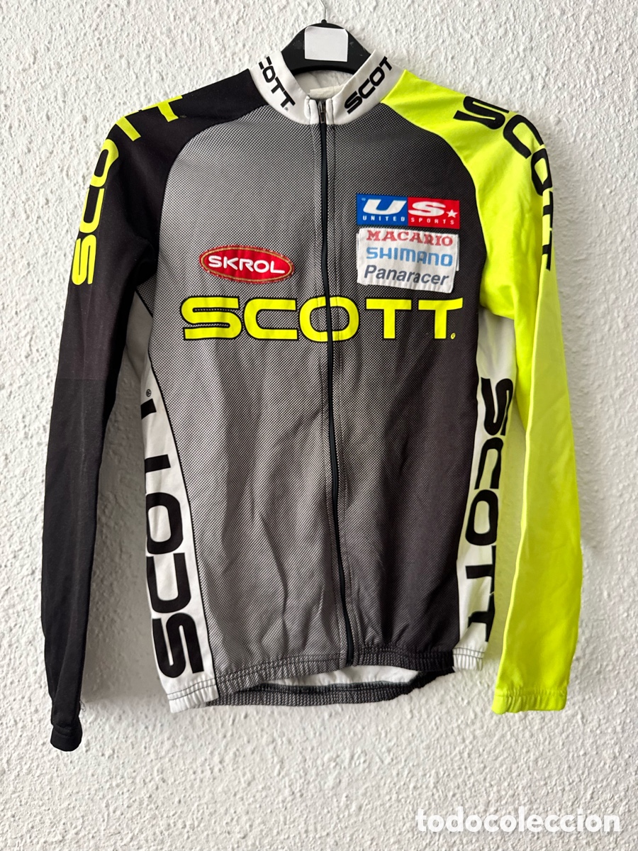 Collezionismo sportivo: Antiguo maillot de ciclismo de manga larga vintage TALLA -M/L- Scott