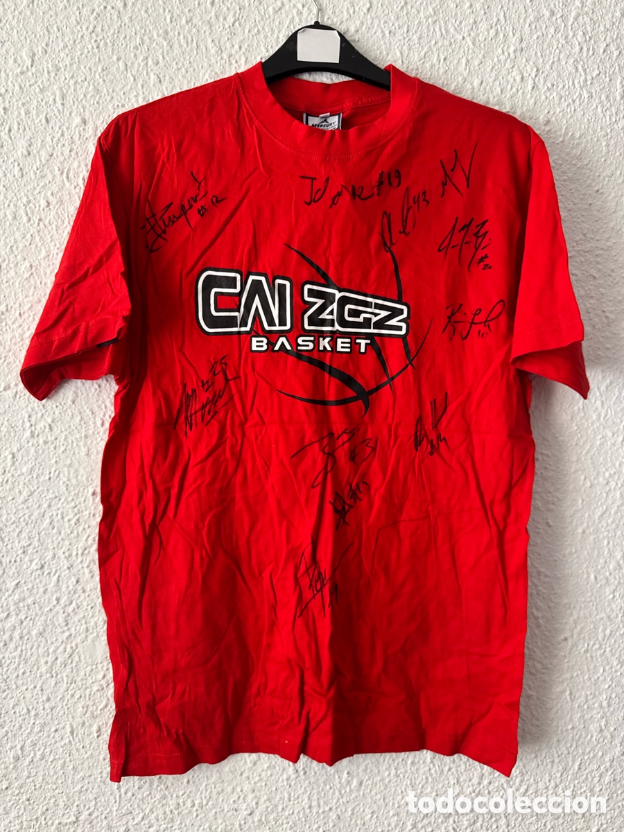 Collezionismo sportivo: Antigua Camiseta deportiva firmada vintage CAI Zaragoza TALLA -L- Mercury