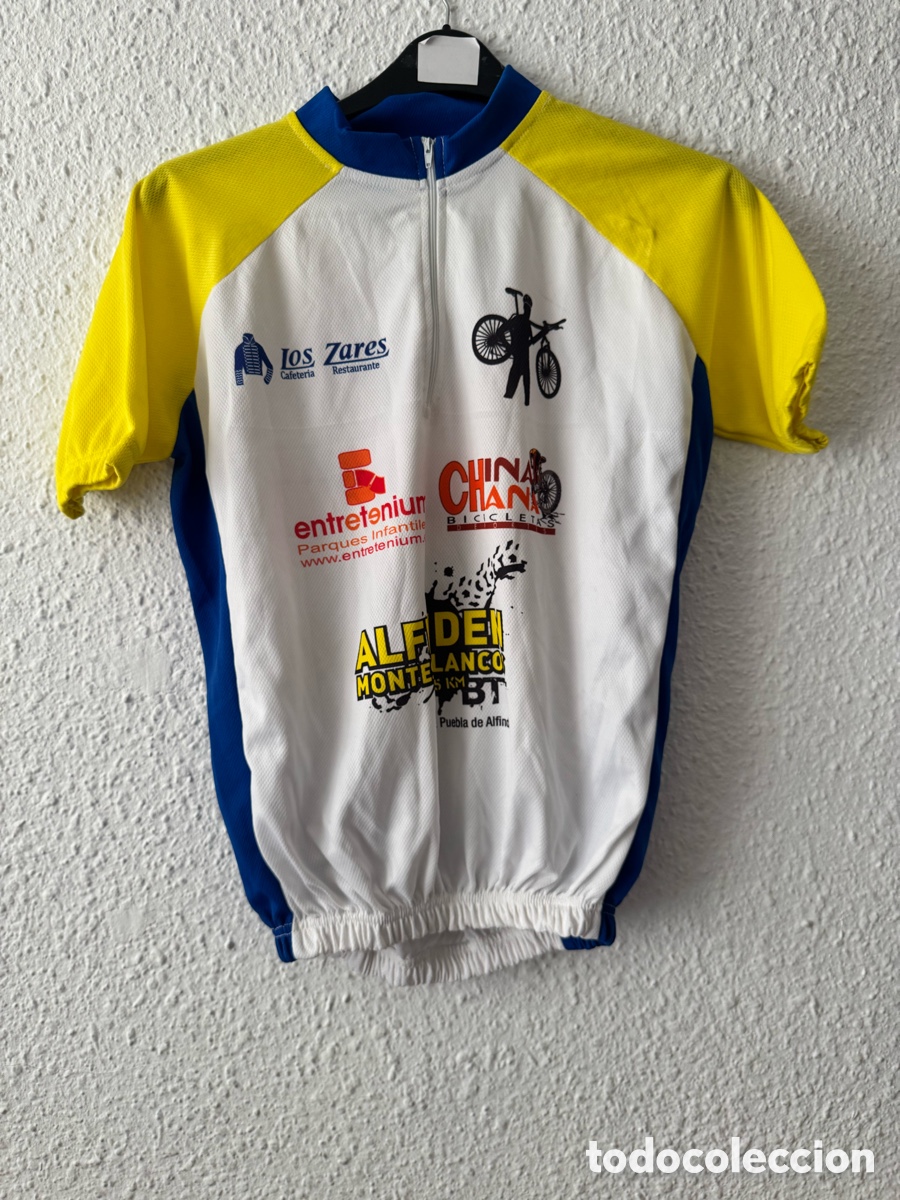 Sports collectibles: Antiguo maillot de ciclismo deportivo vintage TALLA -L-