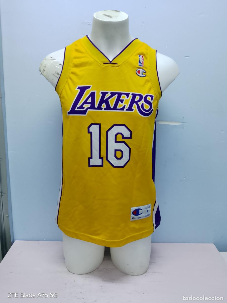 Coleccionismo deportivo: Lakers Pau Gasol camiseta shirt basketball basket baquet 52x72 S