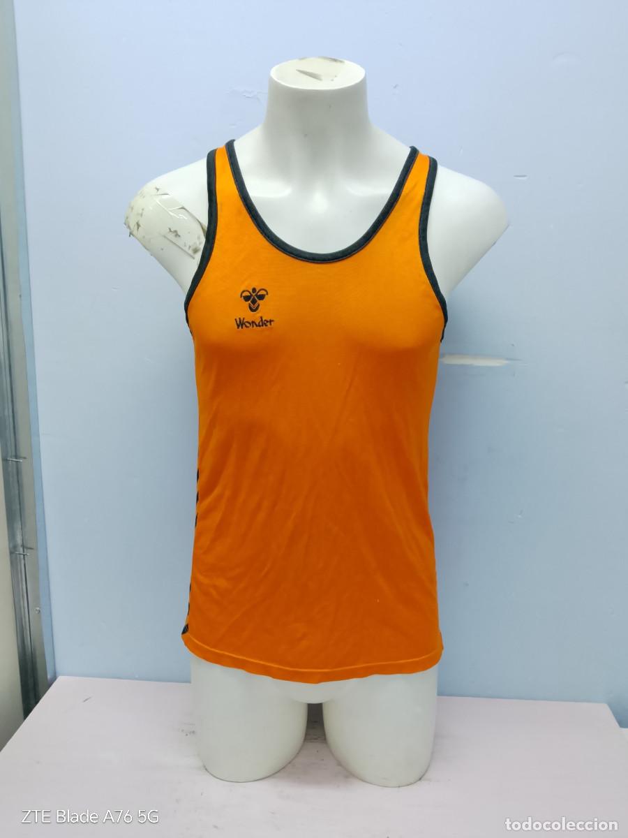 Coleccionismo deportivo: 1970 Hummel Wonder vintage shirt camiseta tirantes basket basquet atletismo L 44cts