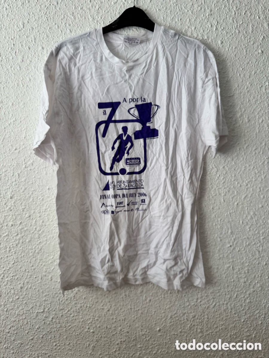 Sports collectibles: Antigua Camiseta deportiva vintage ayuntamiento de Zaragoza TALLA -L- US BASIC