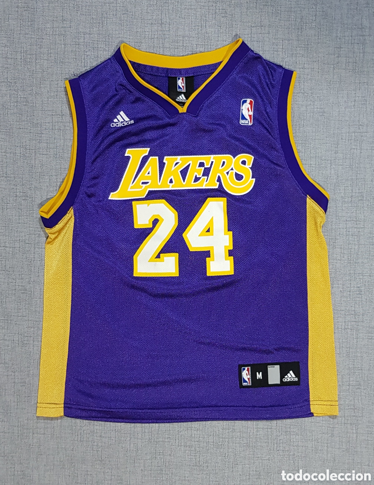 Collectionnisme sportif: CAMISETA BASKET NBA ADIDAS LAKERS BRYANT 24 TALLA M PURPLE P&Uacute;RPURA MORADO