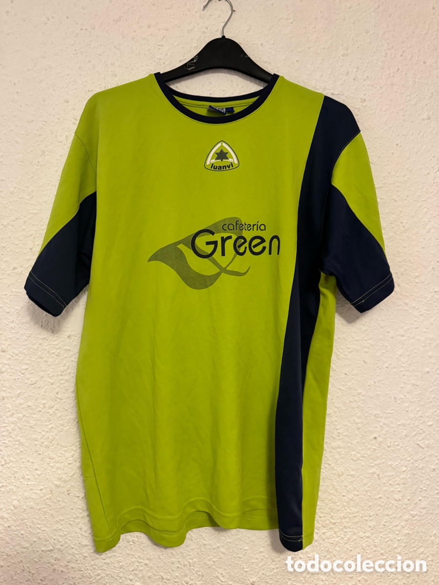 Sports collectibles: Antigua Camiseta deportiva Cafeter&iacute;a Green TALLA -L- Luanvi