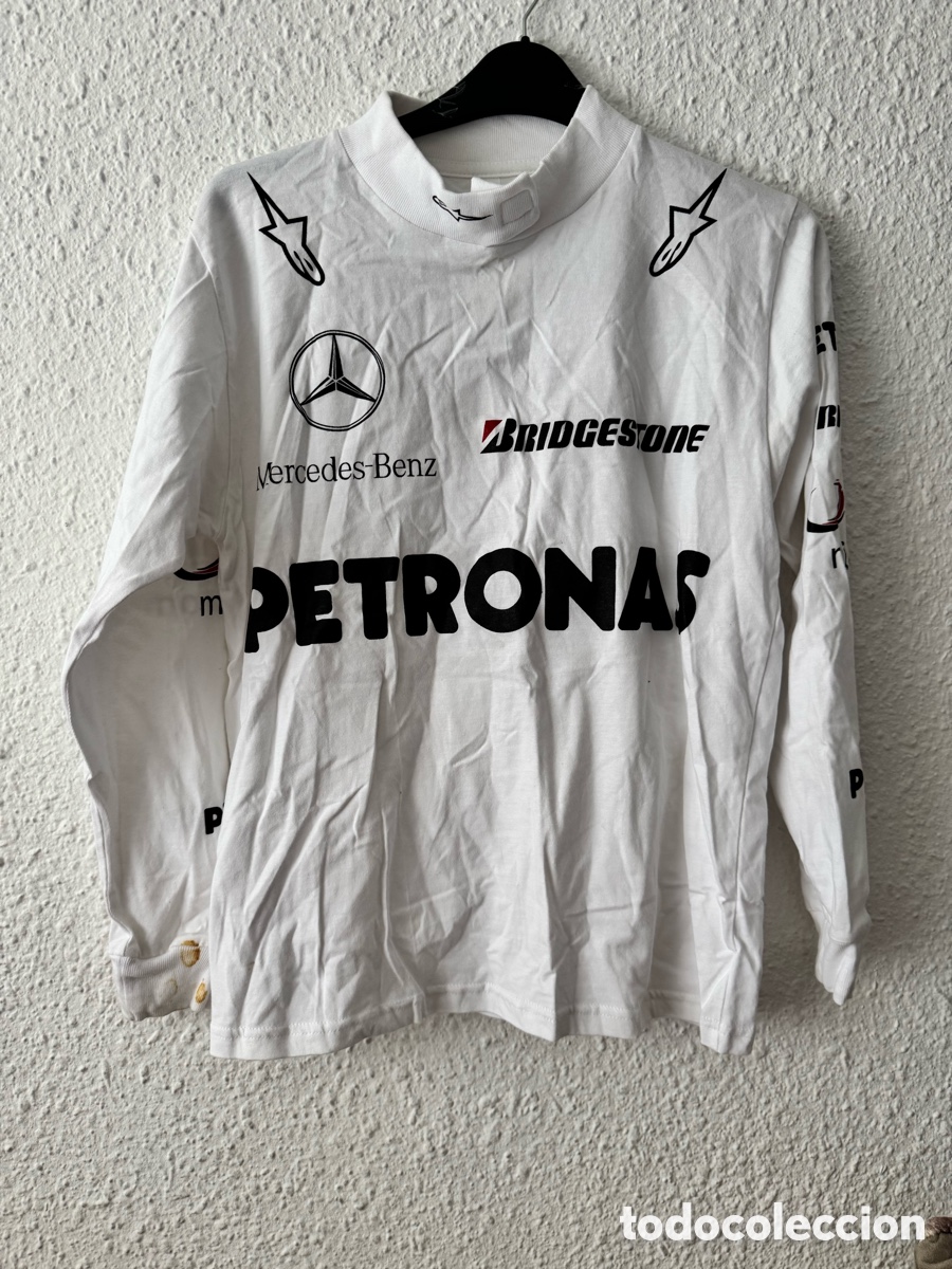 Sports collectibles: Antigua Camiseta deportiva vintage Mercedes-AMG Petronas F1 Team TALLA -40- Adidas