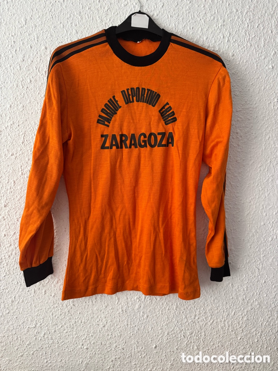 Sammelleidenschaft Sport: Antigua Camiseta vintage manga larga deportiva N&deg;11 ZARAGOZA Parque deportivo de Ebro TALLA -6-