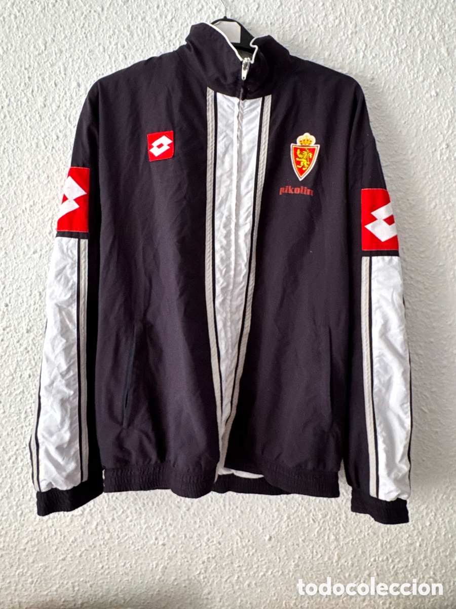 Sammelleidenschaft Sport: Antigua Chaqueta deportiva de F&uacute;tbol Real Zaragoza TALLA -L- Pikolin