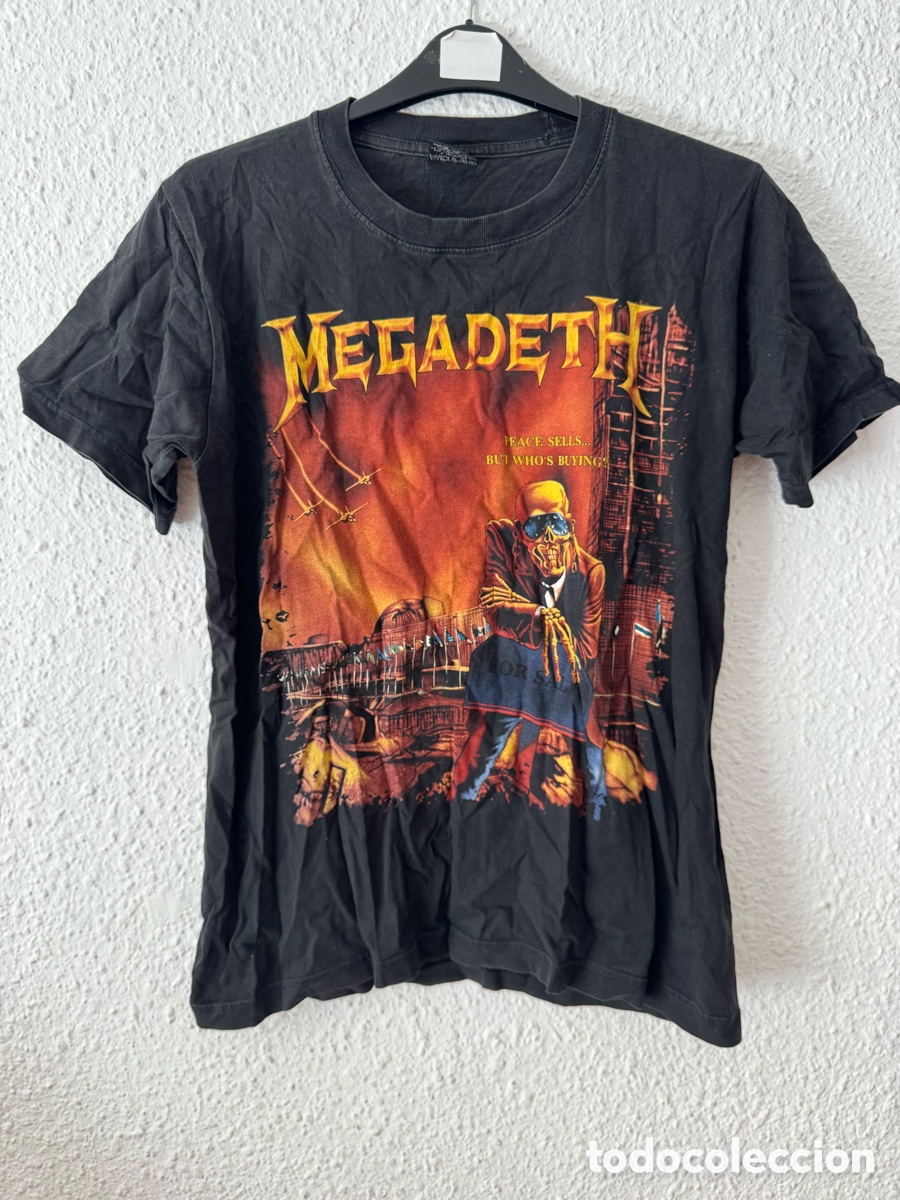 Sports collectibles: Antigua Camiseta vintage Megadeth TALLA -M- Reo