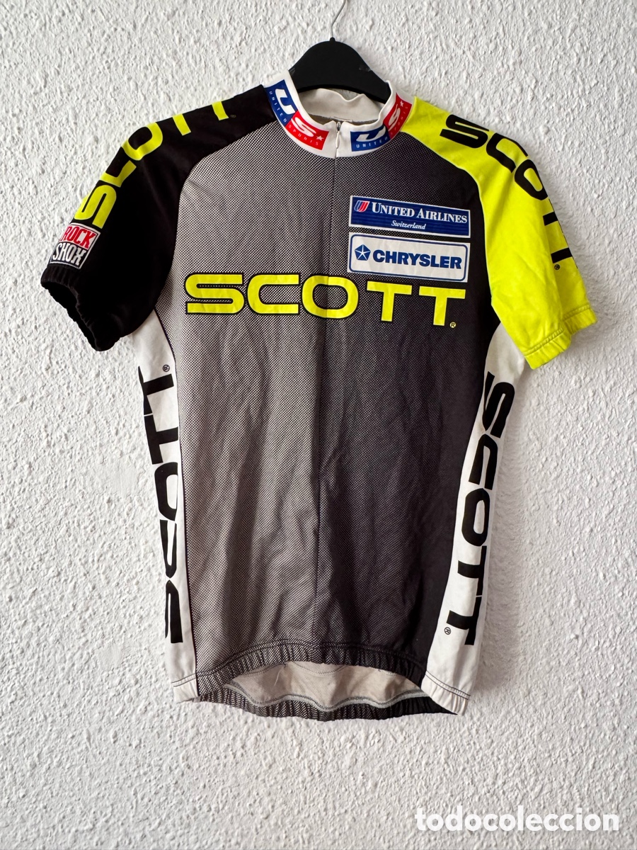 Sammelleidenschaft Sport: Antiguo maillot de ciclismo vintage deportivo TALLA -M- Scott