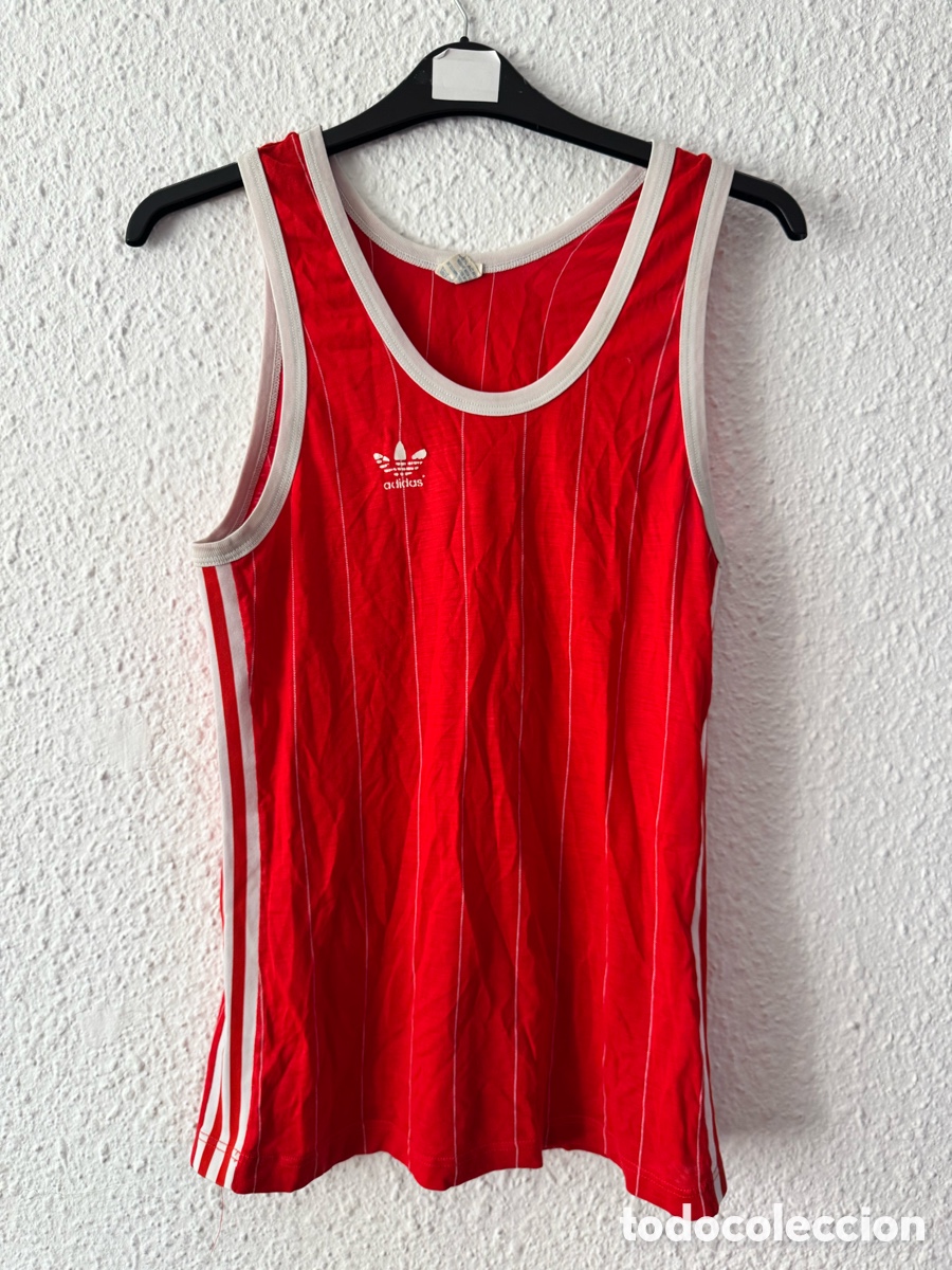 Sports collectibles: Antigua Camiseta deportiva vintage de tirantes TALLA -M- Adidas