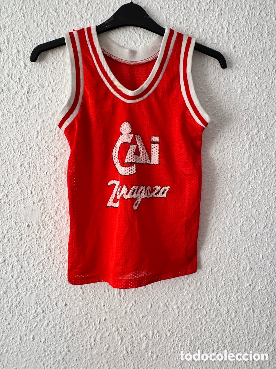 Sports collectibles: Antigua Camiseta deportiva de tirantes vintage CAI Zaragoza TALLA -S- Caja inmaculada