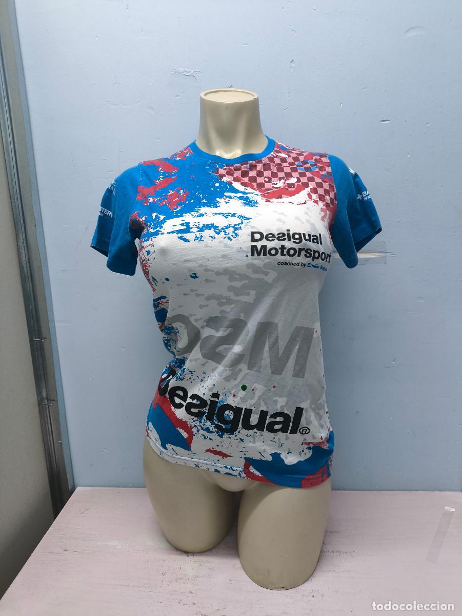 Coleccionismo deportivo: camiseta t&eacute;cnica deportiva de Desigual Motorsport chica mujer girl woman sport shirt M 47cts