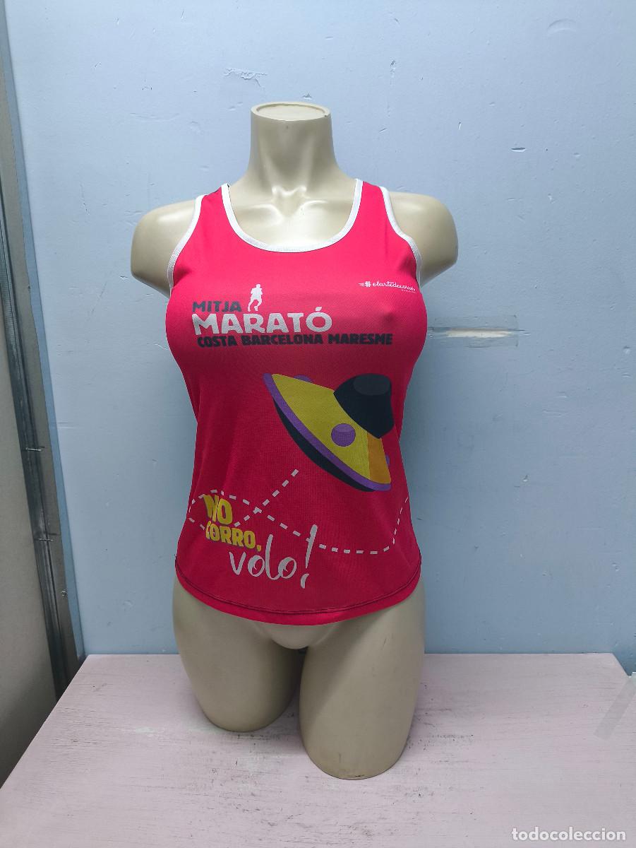 Coleccionismo deportivo: Mitja Marat&oacute; Costa Barcelona Maresme chica mujer girl camiseta atletismo running run shirt 44x61 M
