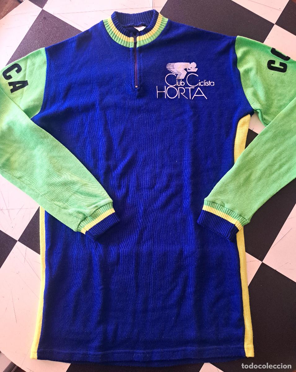 Coleccionismo deportivo: VINTAGE MAILLOT CAMISETA CICLISTA CLUB HORTA BARCELONA A&Ntilde;OS 70 MANGA LARGA