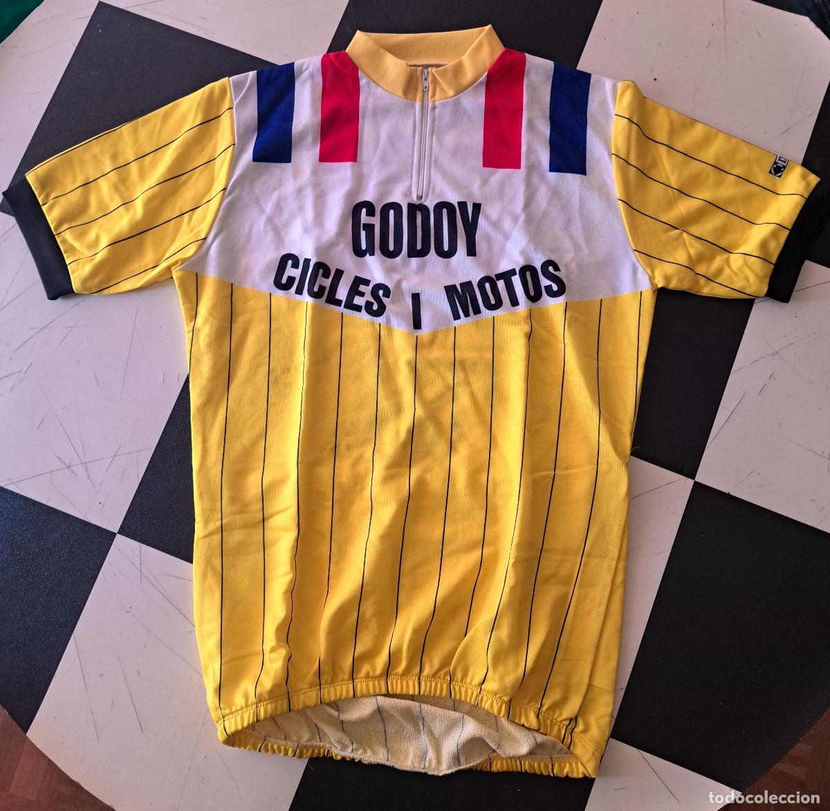 Coleccionismo deportivo: VINTAGE MAILLOT CAMISETA CICLISTA 4 Vintage Godoy cicles i Motos A&Ntilde;OS 70 MANGA CORTA resto de serie