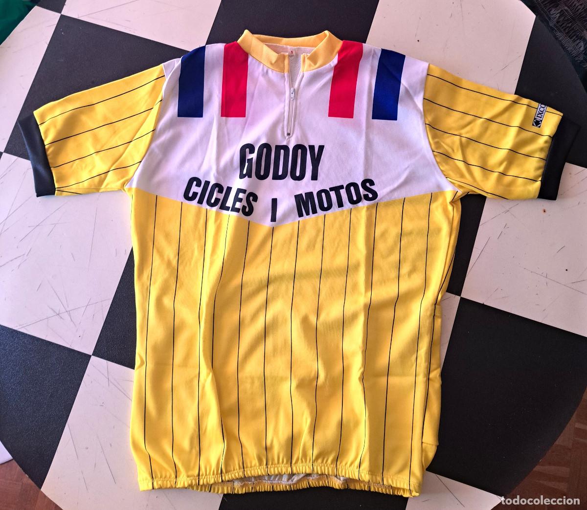 Coleccionismo deportivo: VINTAGE MAILLOT CAMISETA CICLISTA 5 Vintage Godoy cicles i Motos A&Ntilde;OS 70 MANGA CORTA resto de serie