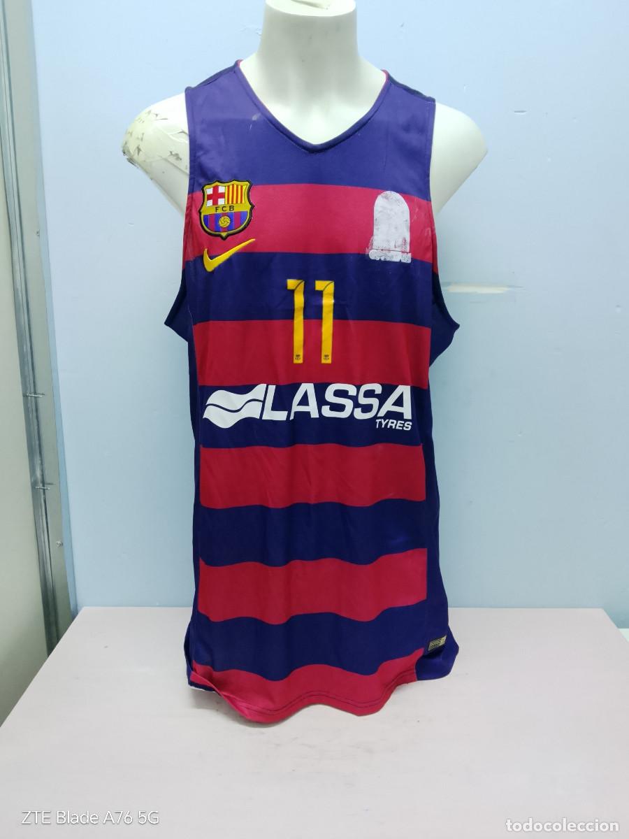 Coleccionismo deportivo: La Bomba Navarro FC Barcelona Lassa basketball basket shirt camiseta basquet xl 62x93