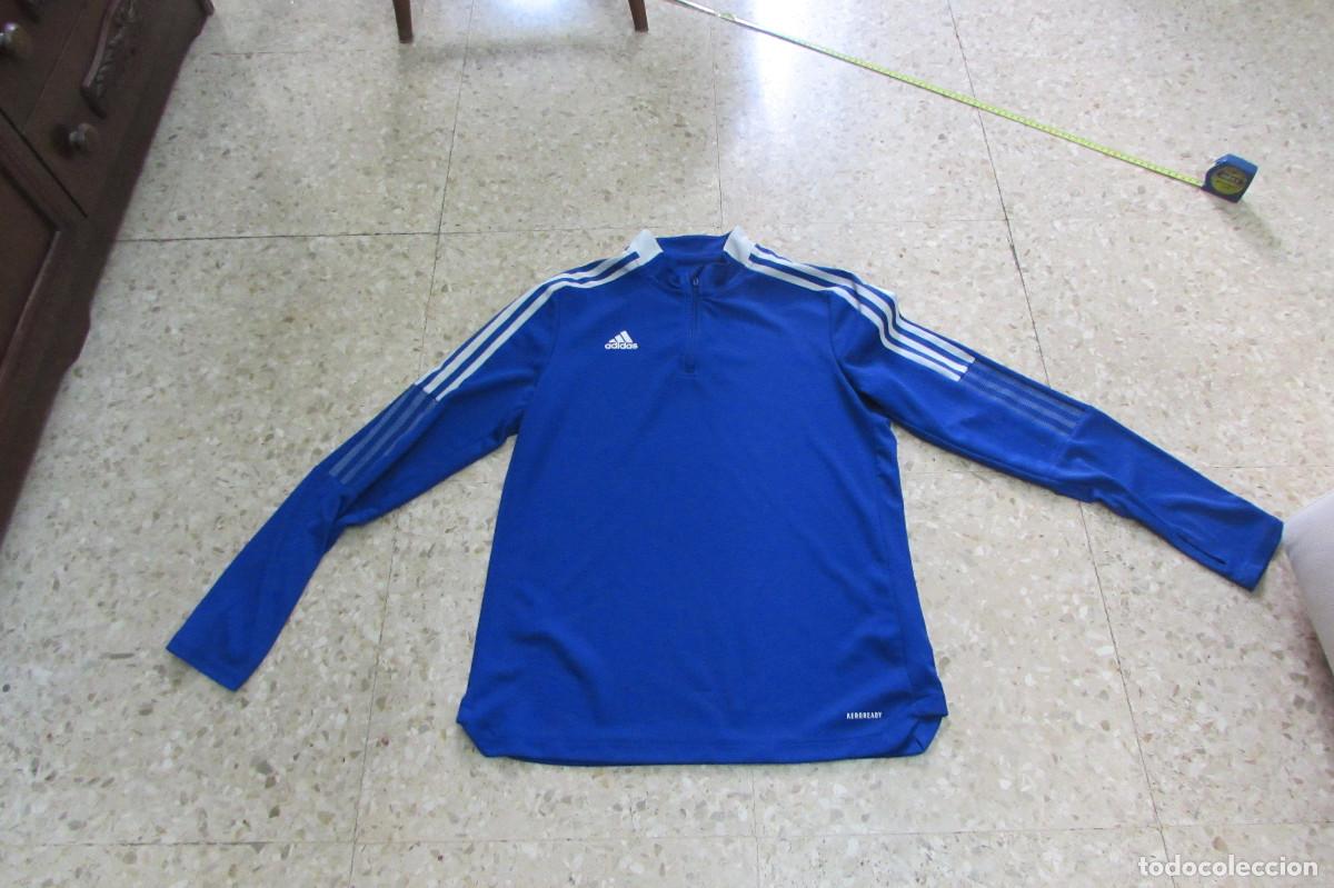 Coleccionismo deportivo: CAMISETA AZUL DE DEPORTES ADIDAS AEROREADY