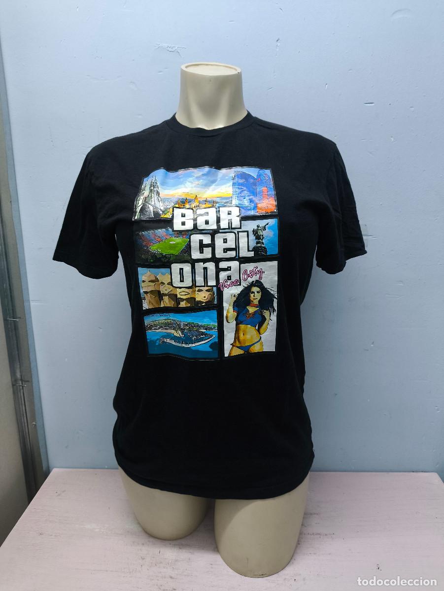 Coleccionismo deportivo: Grand Theft Auto Vice City GTA barcelona camiseta shirt chica mujer woman girl M-L 49cts