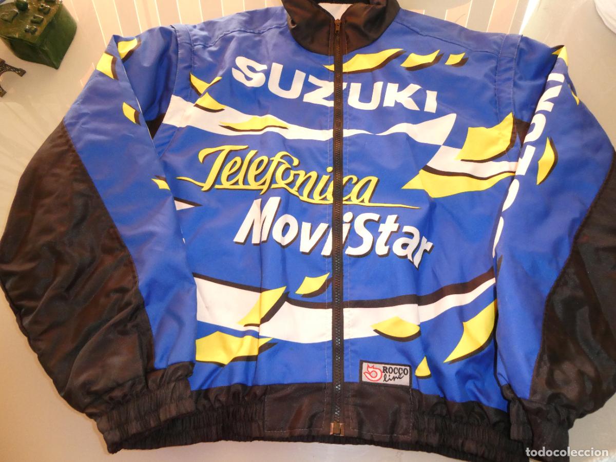 Colecionismo desportivo: CAZADORA CHUPITA ABRIGO MOTOCILISMO MOTEROS. EQUIPO MOTOGP SUZUKI MOVISTAR TELEFONICA. 600GR