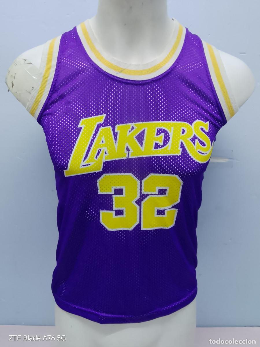 Coleccionismo deportivo: Magic Johnson Basketball shirt vintage Lakers camiseta basket basquet shirt 43x64cts xs