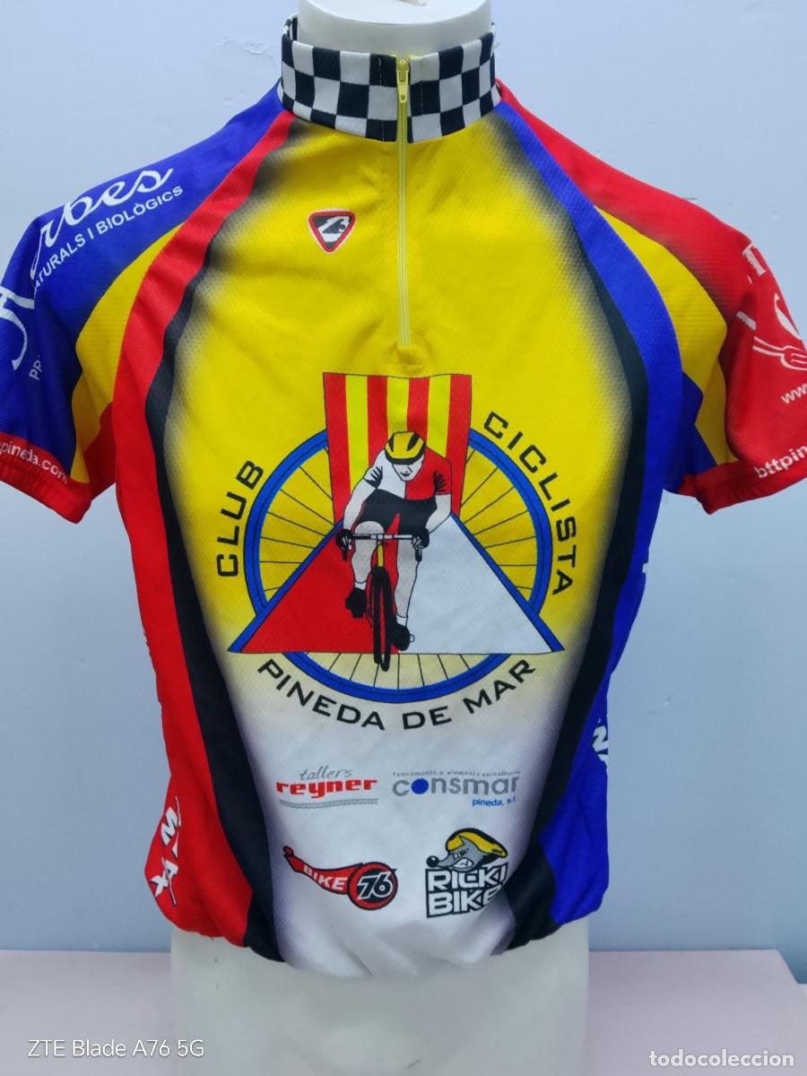 Coleccionismo deportivo: Club ciclista Pineda de Mar maillot ciclismo vintage maresme Calella xl 58cts