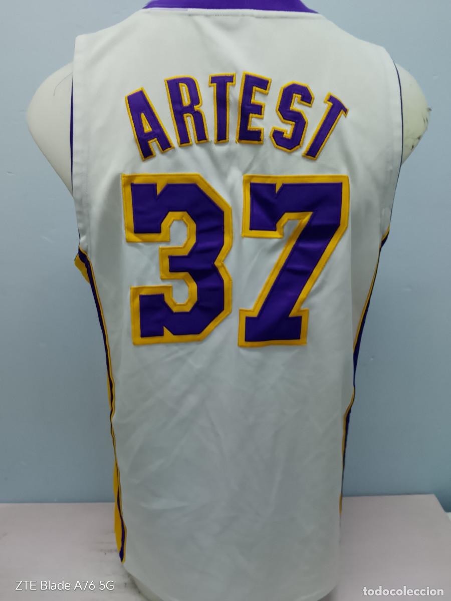 Coleccionismo deportivo: NBA Los Angeles Lakers Swingman Ron Artest basketball basket basquet shirt 54x84cts L