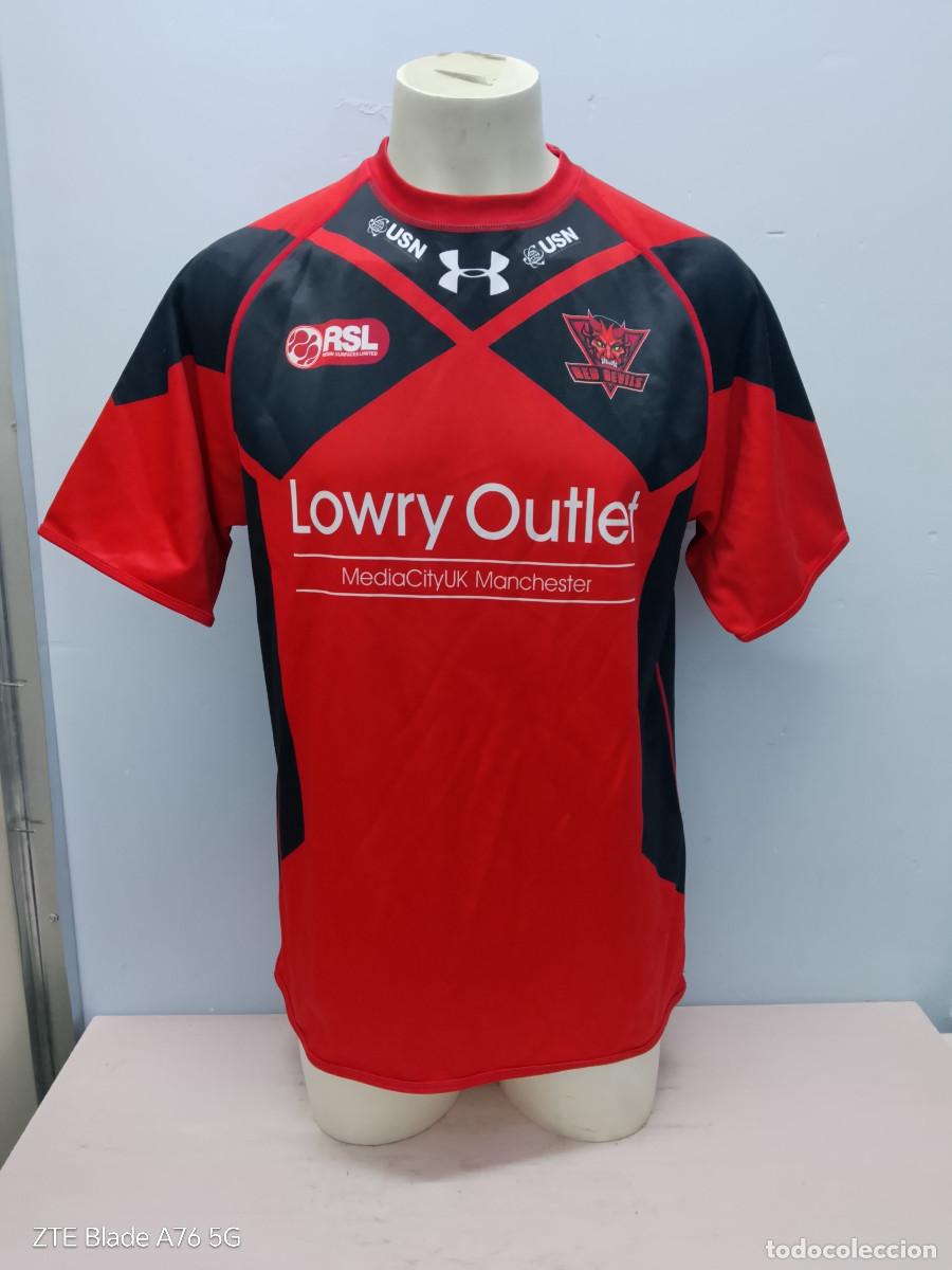Coleccionismo deportivo: Salford Red Devils Manchester jersey shirt camiseta L 56cts