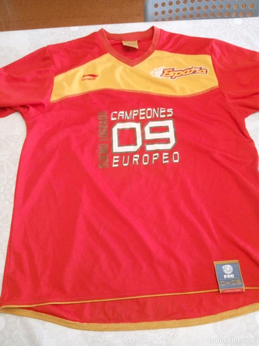 Coleccionismo deportivo: Camiseta Espa&ntilde;a Baloncesto Campeones Europeo 2009