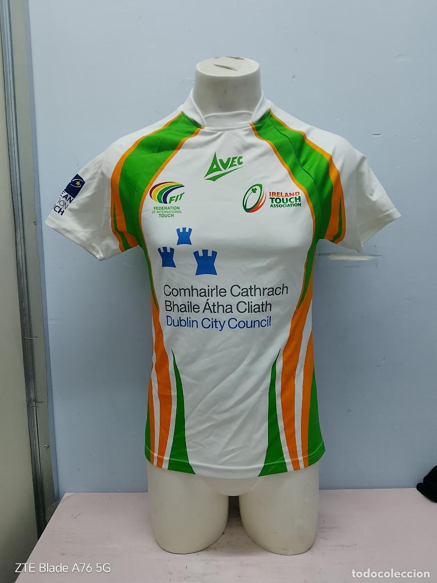 Coleccionismo deportivo: Ireland Touch Association match worn Irish Dublin rugby jersey camiseta shirt for player S 48cts