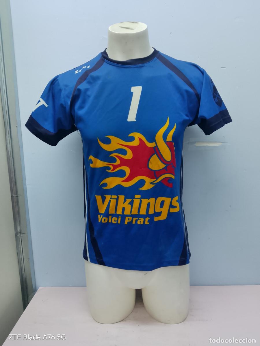 Coleccionismo deportivo: Vikings Volei Prat Barcelona voleyball voleibol camiseta shirt s 53cts