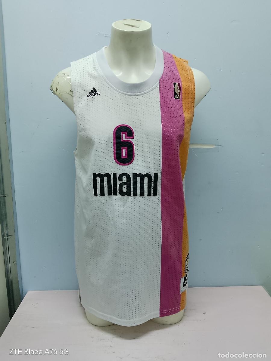 Coleccionismo deportivo: Miami Heat Hardwood Classics NBA Lebron James basket basquet shirt camiseta L 54cts