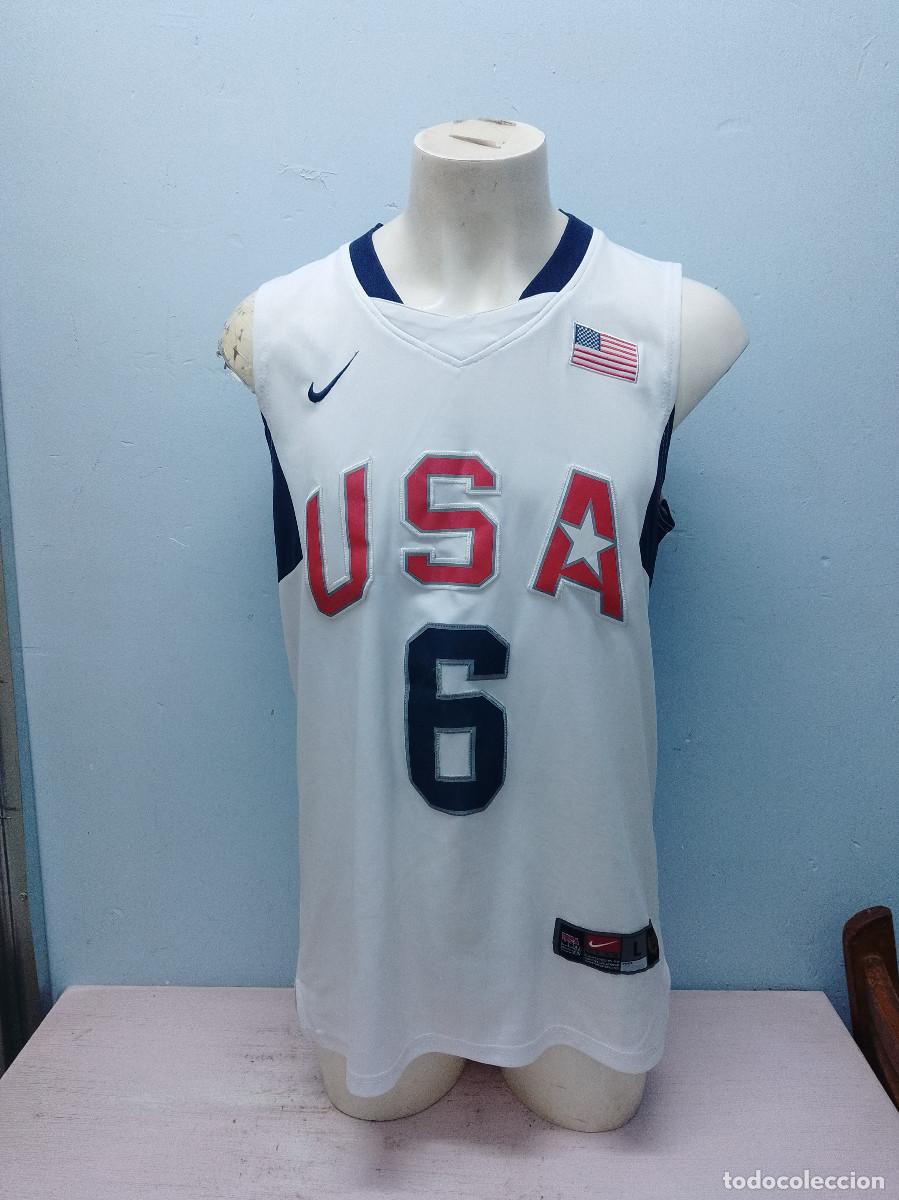 Coleccionismo deportivo: LeBron James USA Estados Unidos basketball basket basquet shirt camiseta L 52x90cts