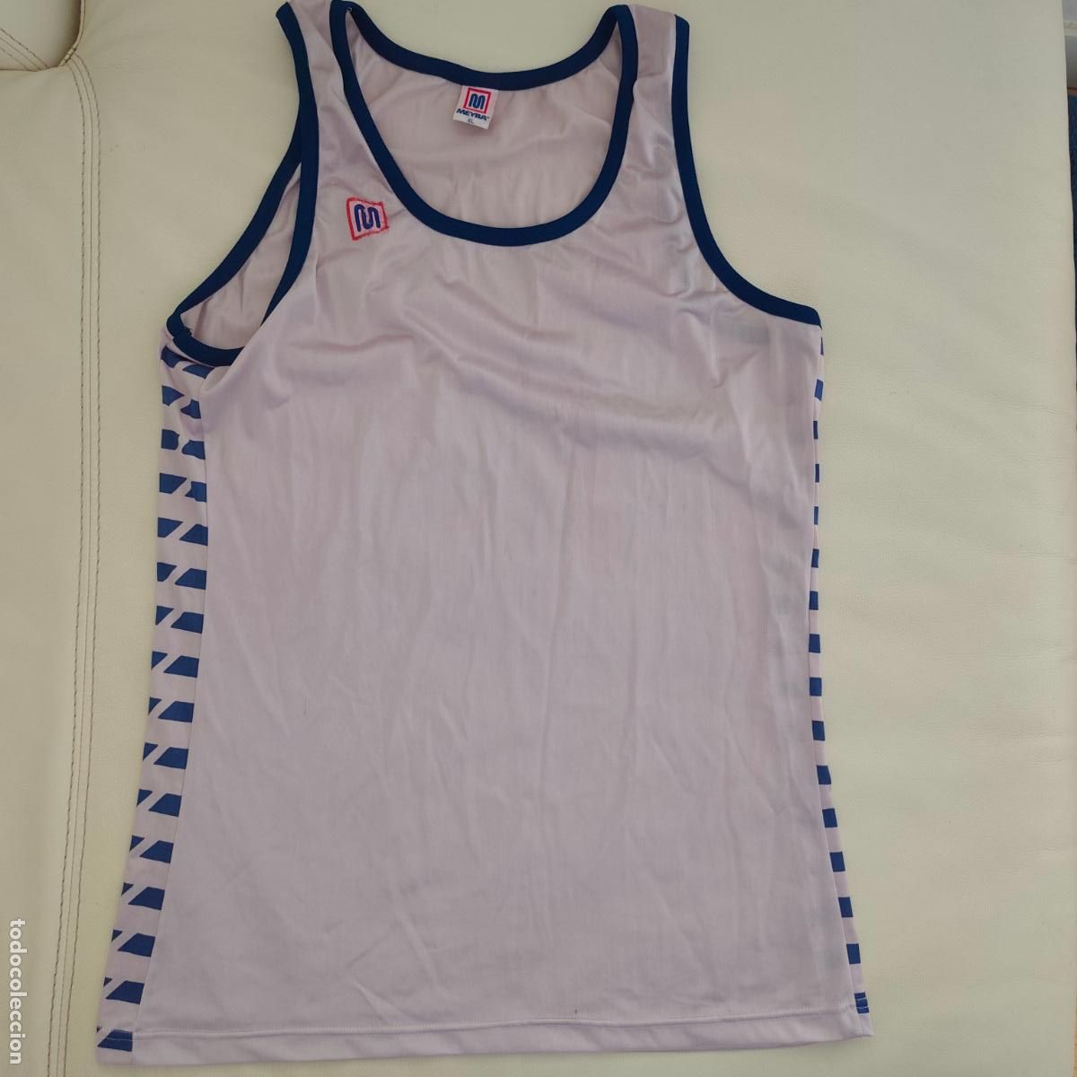 Coleccionismo deportivo: Camiseta MEYBA talla XL baloncesto a&ntilde;os 70/80 ?? Lila / malva