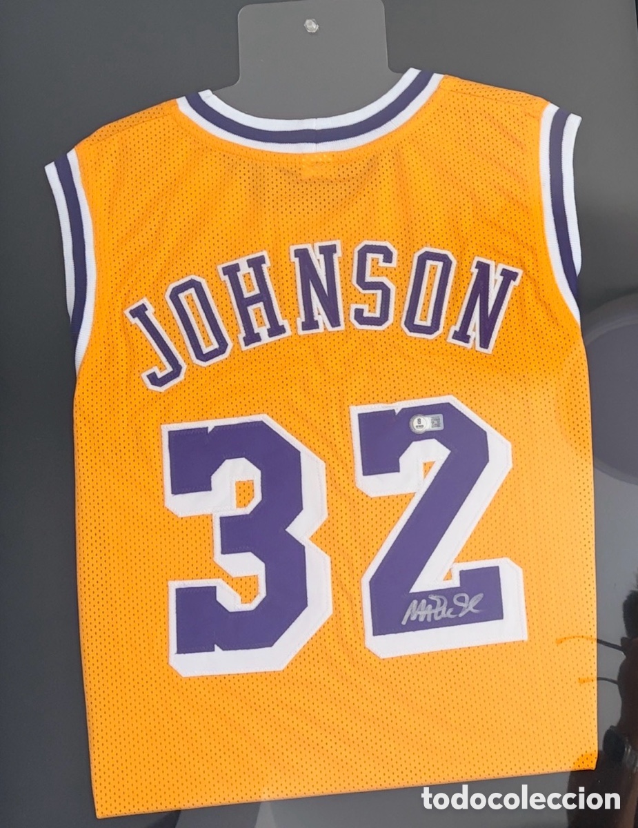 Coleccionismo deportivo: Cuadro Magic Johnson firmado - Foto 2
