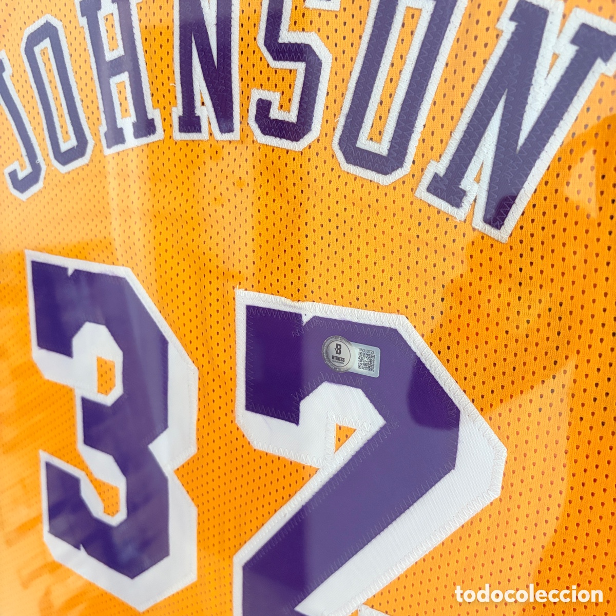 Coleccionismo deportivo: Cuadro Magic Johnson firmado - Foto 3