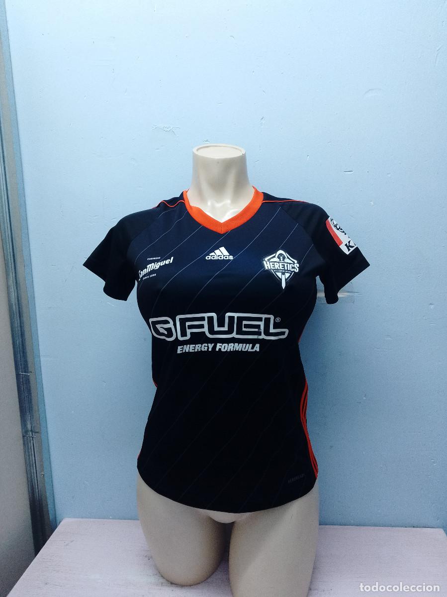Coleccionismo deportivo: camiseta t&eacute;cnica oficial de Team Heretics chica mujer girl woman camiseta shirt s 46cts