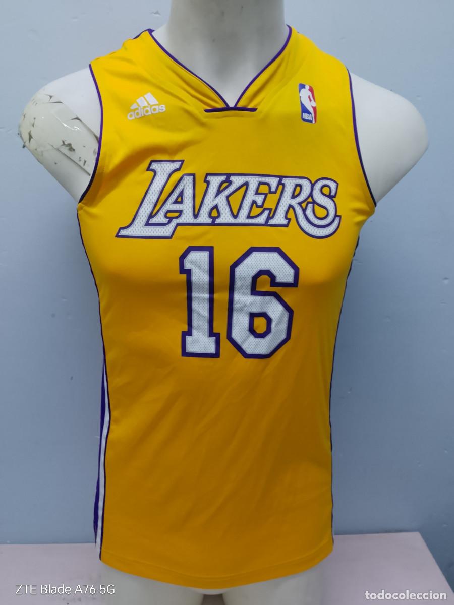 Coleccionismo deportivo: Los Angeles Gasol Lakers camiseta basketball basket NBA basquet shirt 47x73cts xs
