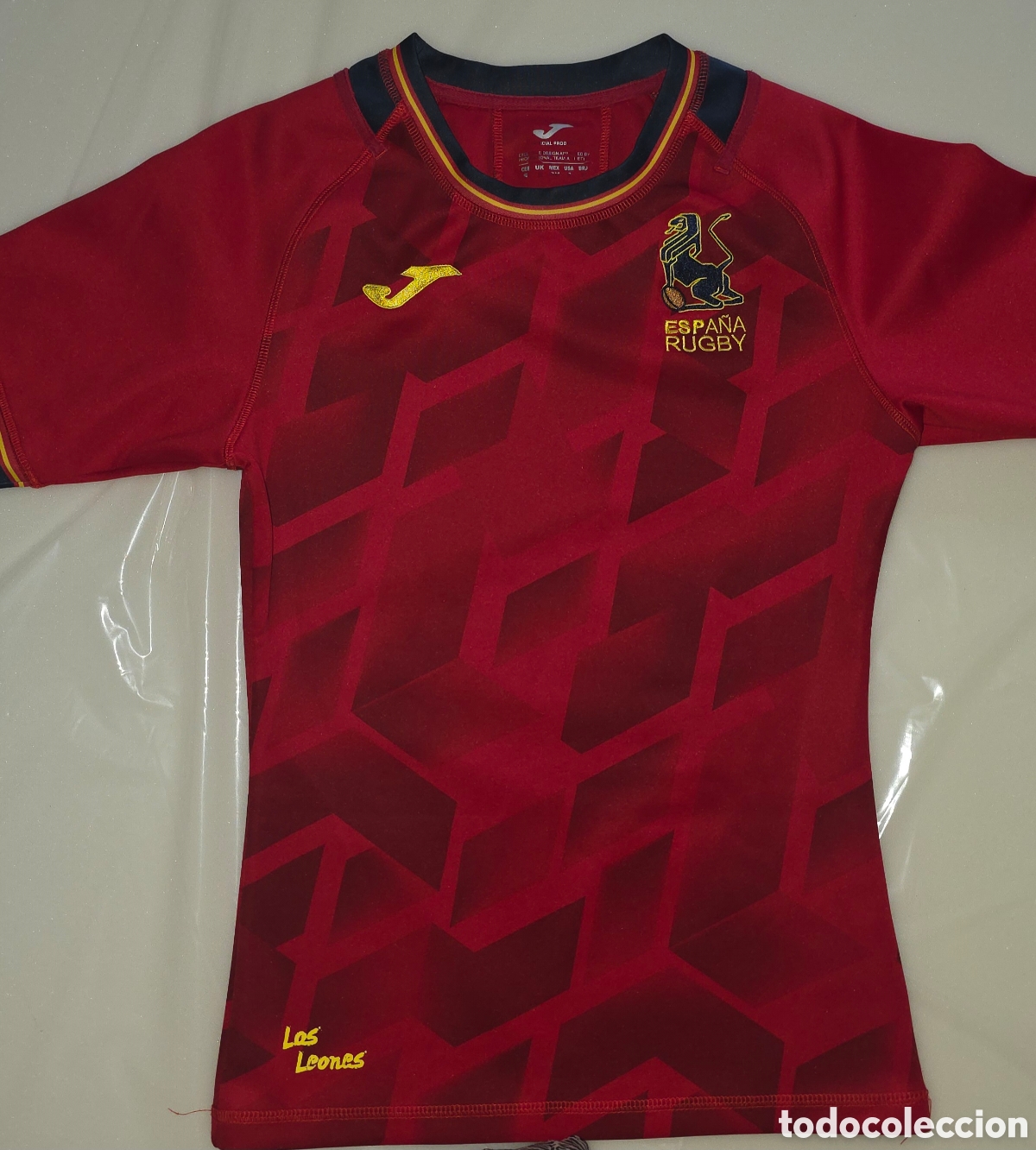 Coleccionismo deportivo: Camiseta Rugby Espa&ntilde;a Mujer T.S Joma Los leones