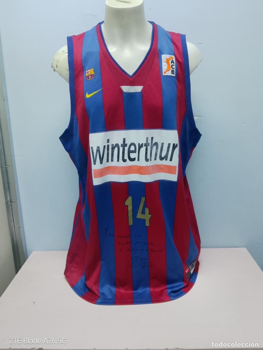 Coleccionismo deportivo: De la Fuente Winterthur FC Barcelona Basketball match worn shirt jersey camiseta xxl 67cts