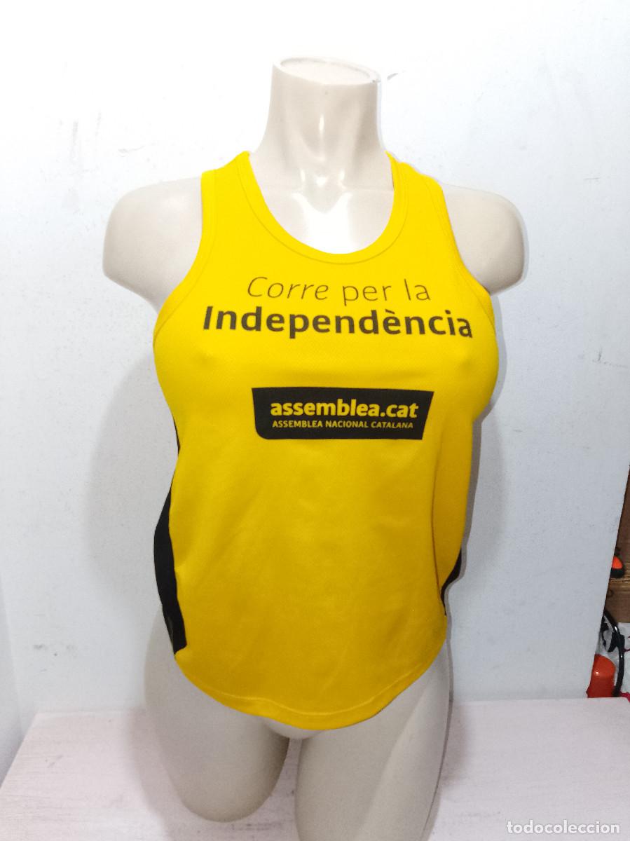 Coleccionismo deportivo: Atletismo camiseta chica mujer catalunya independencia shirt athletics running girl M 44cts