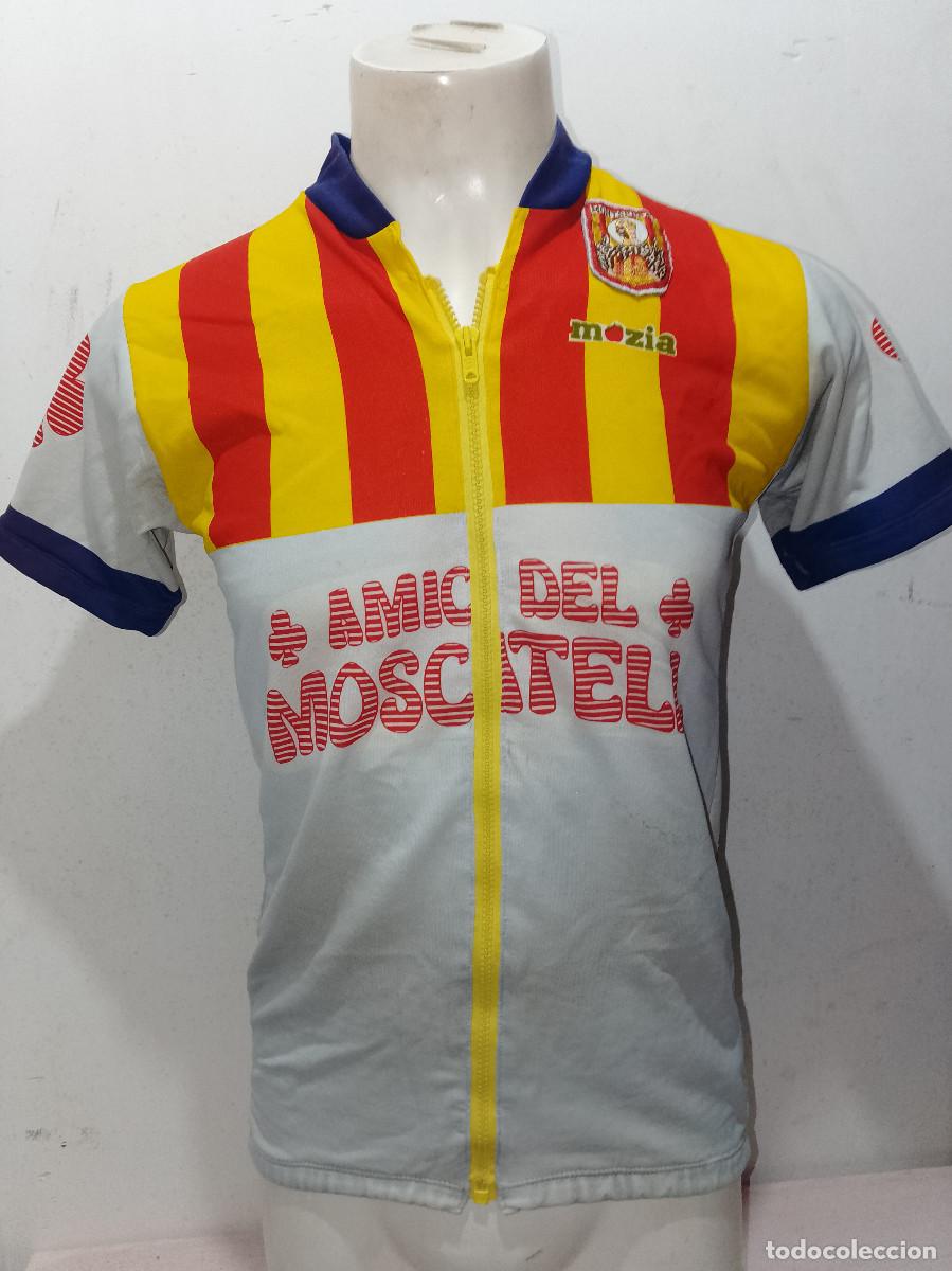 Coleccionismo deportivo: Amics del Moscatel Catalunya maillot 1980 vintage cycling jersey tecnico ciclista Montserrat L 52cts
