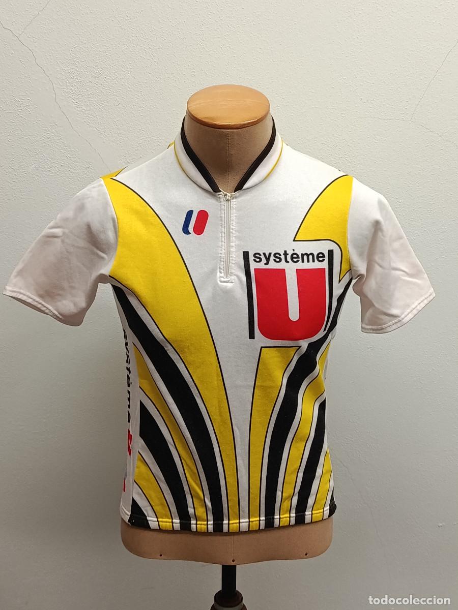 Coleccionismo deportivo: MAILLOT CICLISTA SYSTEME U. A&Ntilde;OS 80 ORIGINAL. NO COPIA. TALLA M. USADO.