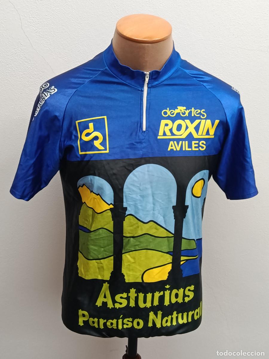 Coleccionismo deportivo: MAILLOT CICLISTA ASTURIAS PARAISO ORIGINAL. ORIGINAL A&Ntilde;OS 90. TALLA 6. USADO SIN ROTURAS.