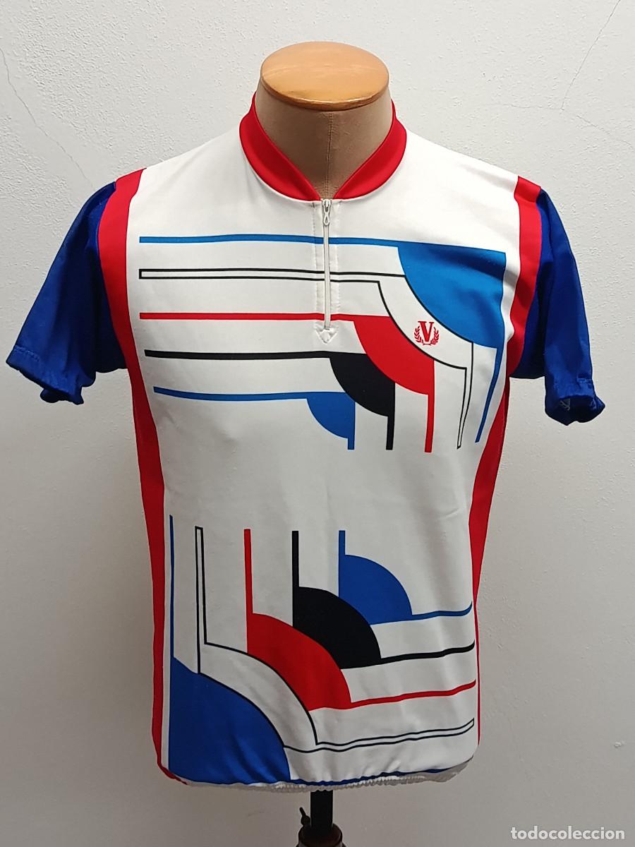 Coleccionismo deportivo: MAILLOT CICLISMO VINTAGE A&Ntilde;OS 80. VESTISPORT ORIGINAL. TALLA 7. USADO SIN ROTURAS.
