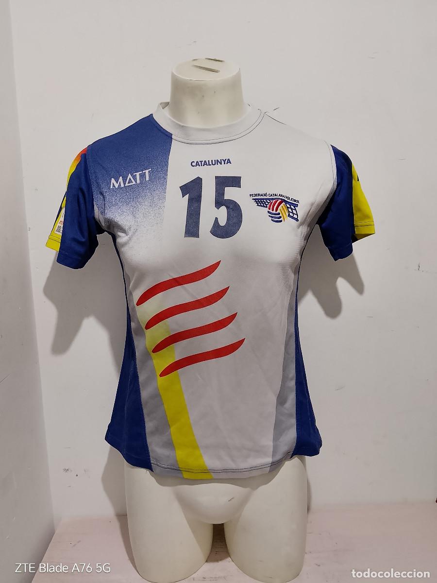 Coleccionismo deportivo: Voleibol Catalunya match worn volleyball camiseta shirt L 52cts seleccion catalana
