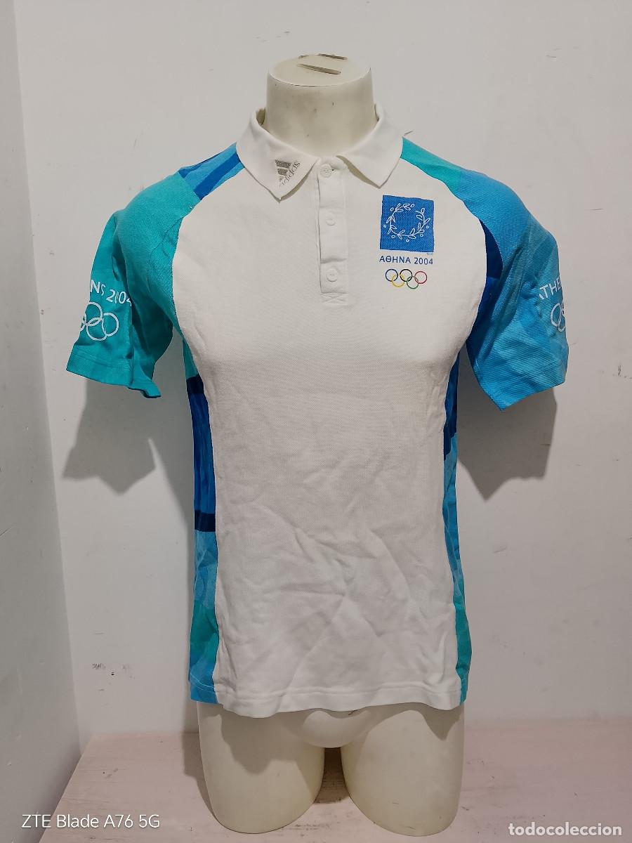 Coleccionismo deportivo: Athens Hellas 2004 polo jersey shirt camiseta 54cts olimpic games greece volunteer