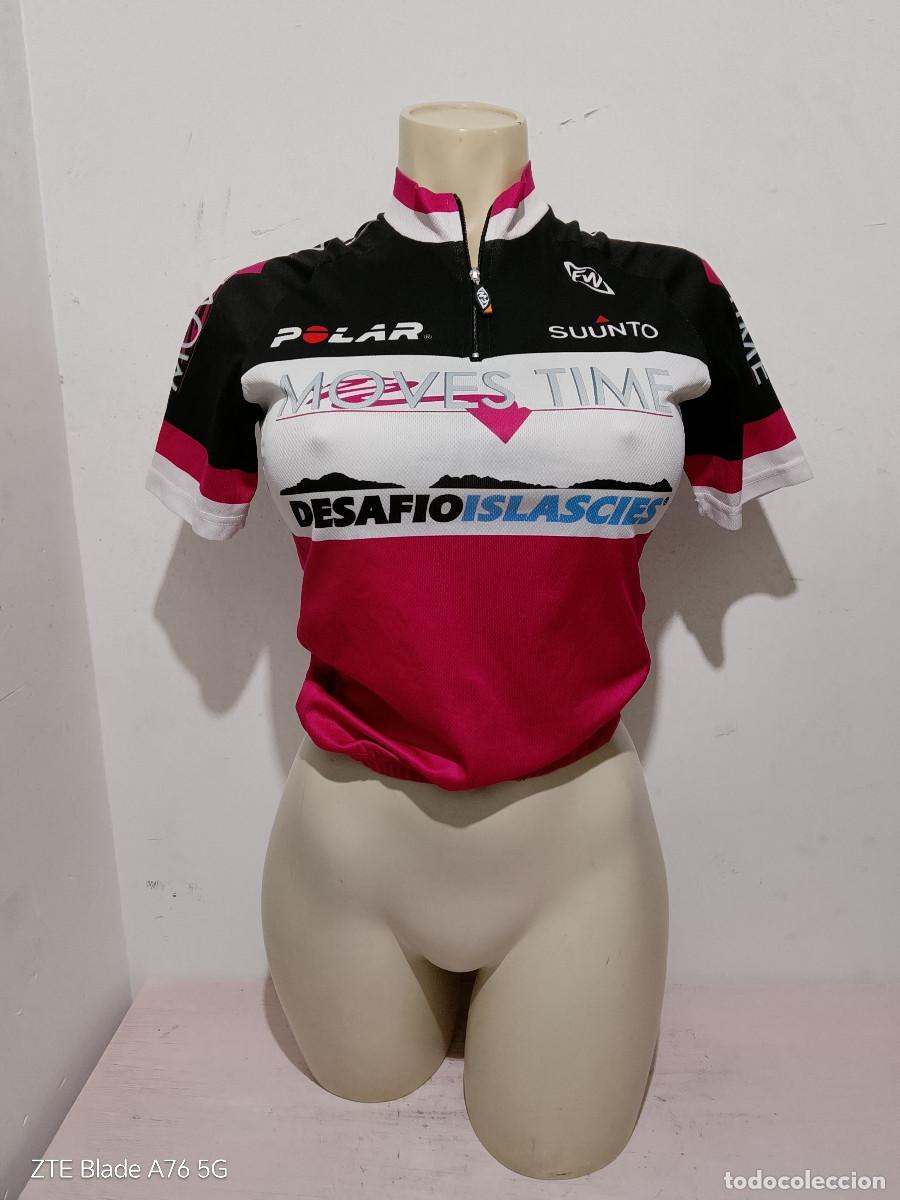 Colecionismo desportivo: Desaf&iacute;o Islas C&iacute;es maillot ciclismo ciclista woman girl chica xs 48cts